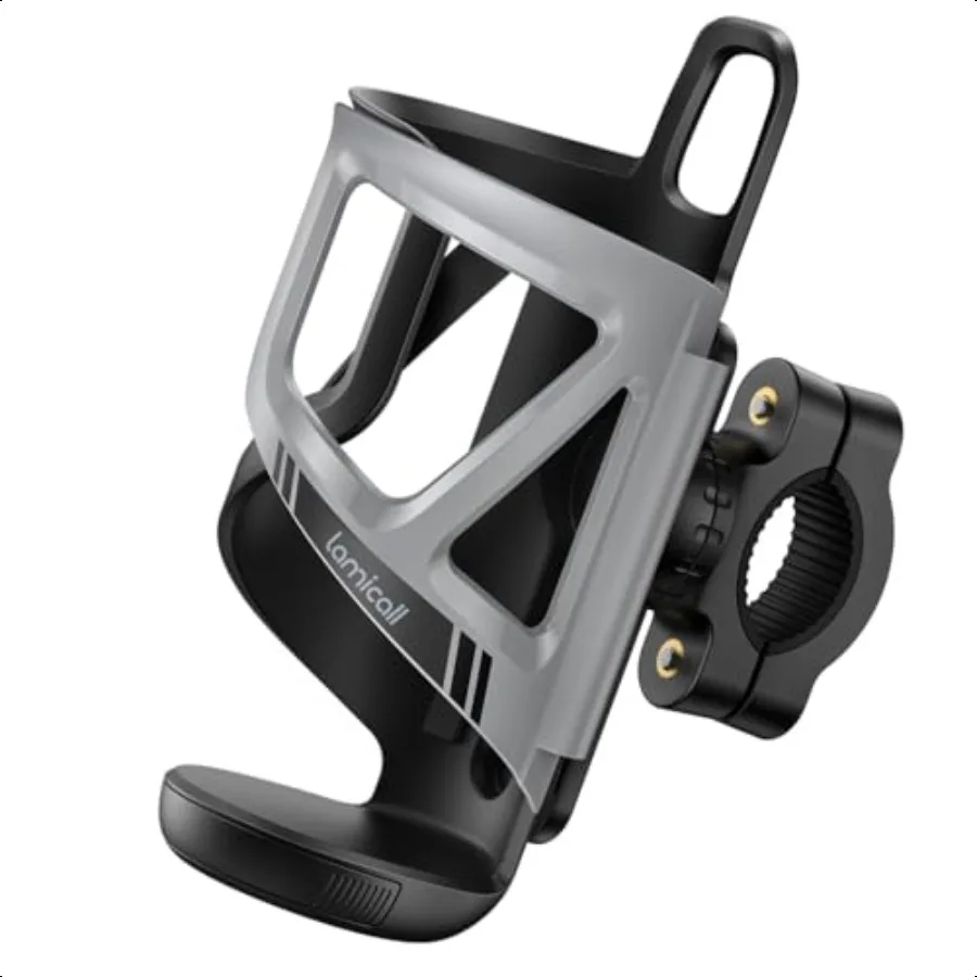 

Lamicall Bike Water Bottle Holder [Tracker Storage] [for Handlebar Frame] Bike Cup Holder Bicycle Drink Cage Cycling Bike Water
