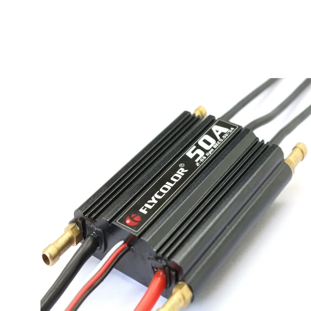 Flycolor 50A-150A 2-6S Waterproof Brushless ESC Speed Controller 5.5V/5A BEC Programme Card for RC Boat Marine High-Power Toys