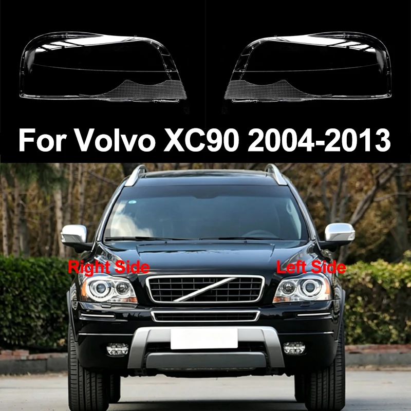 Car Front Headlight Lens Cover For Volvo XC90 2004-2013 Clear Headlamp Shell Transparent Lampshade Car Accessories 2005 2006