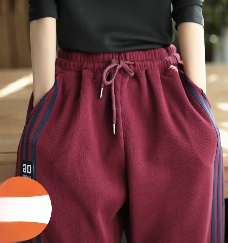 

Faionable Свободные женские шаровары с высокой талией Длинные брюки Корейские повседневные брюки с эффектом похудения Антисезонные