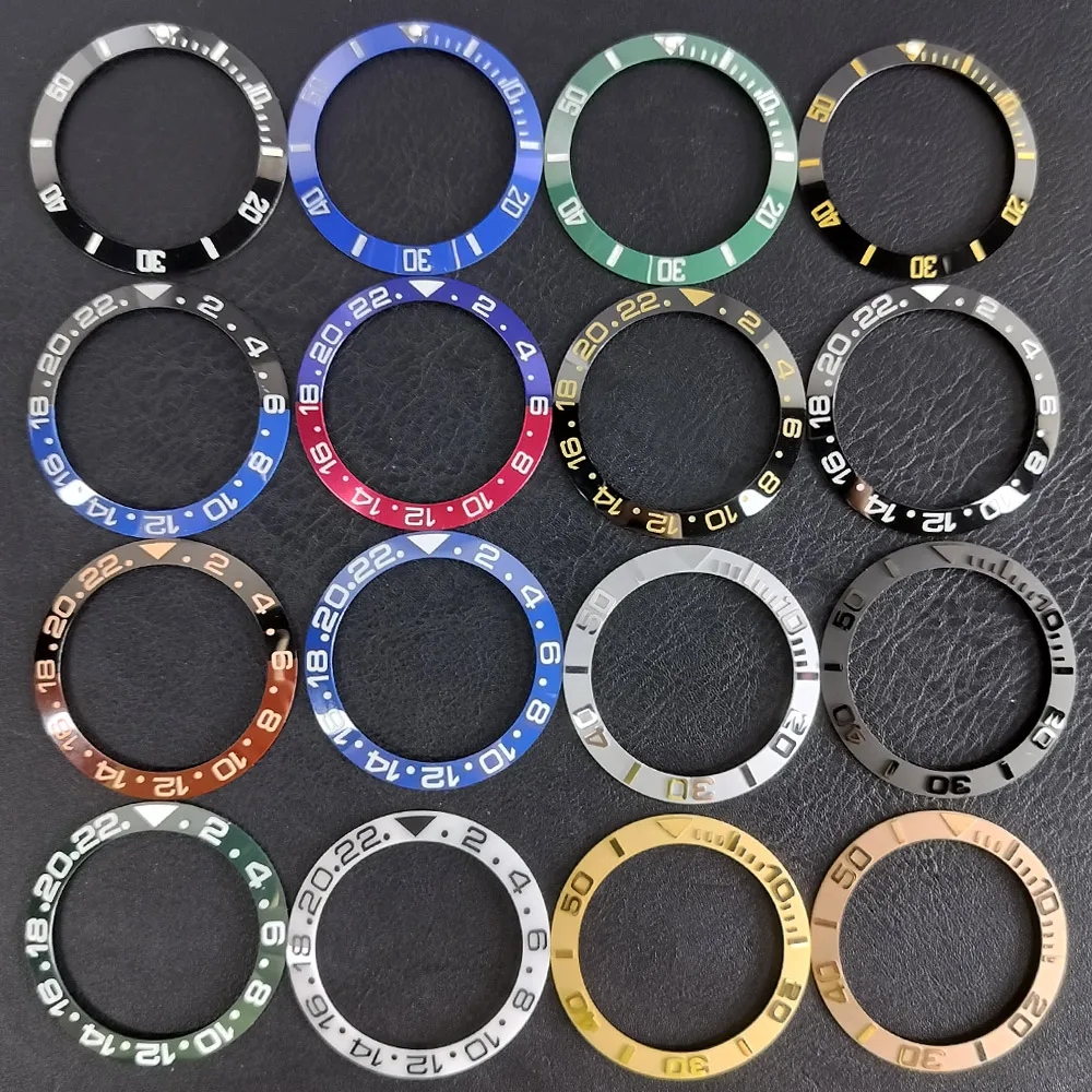 Hochwertige, schräge, leuchtende Keramik-Lünetteinsätze 40-31,7 mm und 38-30,7 mm für Uhrengehäuse, Uhrenzubehör und -teile – Detail 1