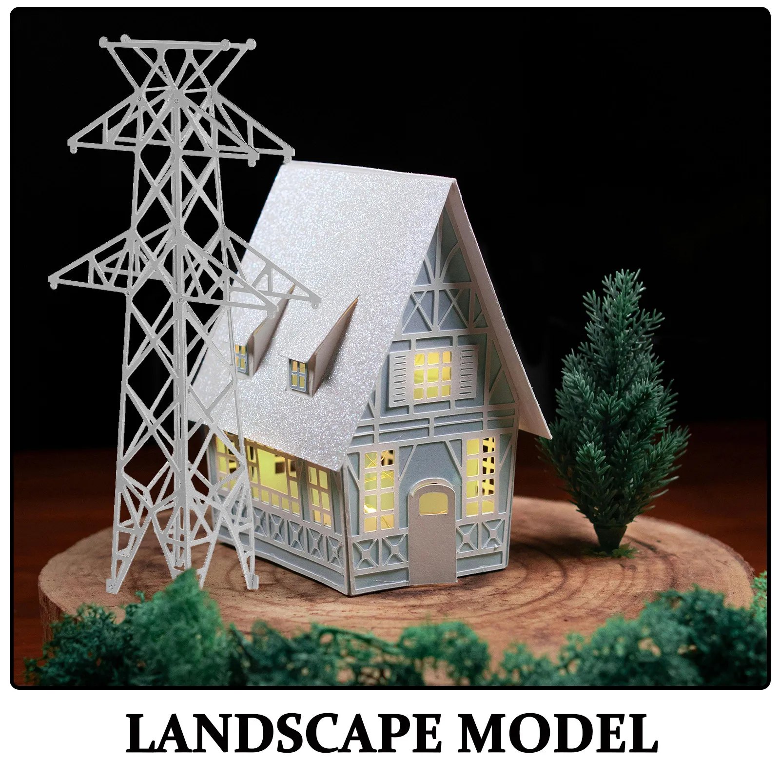 Miniature Electric Tower Architectural Sandbox Scene Accessories Precision ABS Plastic DIY Landscape Sand Table Train Scenery