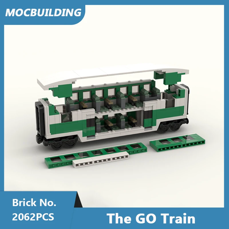 MOC Building Blocks The Train Model City Express Transit Vehicle DIY Assembled Bricks Creative Display Toys Xmas Gifts 2062PCS