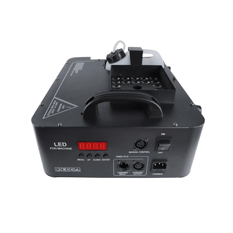 New 1500W Smoke Machine Fogger Color Changing Red Green Blue Full Color Triple RGB 24 LED 3 In 1 Colorful Fog Machine