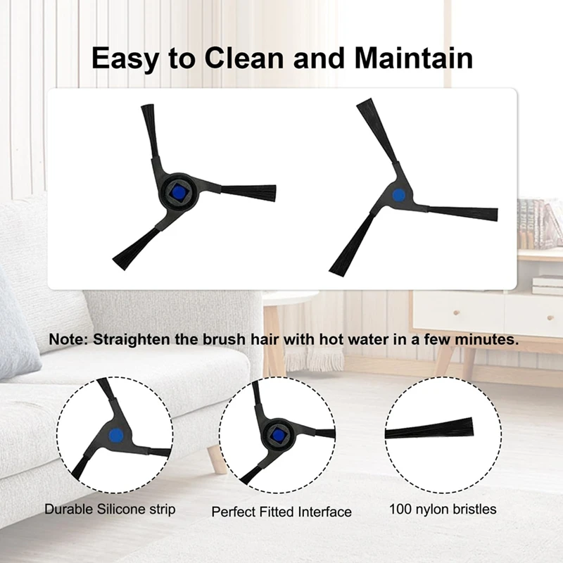 مجموعة ملحقات متوافقة مع ECOVACS DEEBOT ، مكنسة روبوت ، فرشاة رئيسية ، فرشاة جانبية ، فلاتر Hepa ، X2 ، Omni E ، X2 كومبو