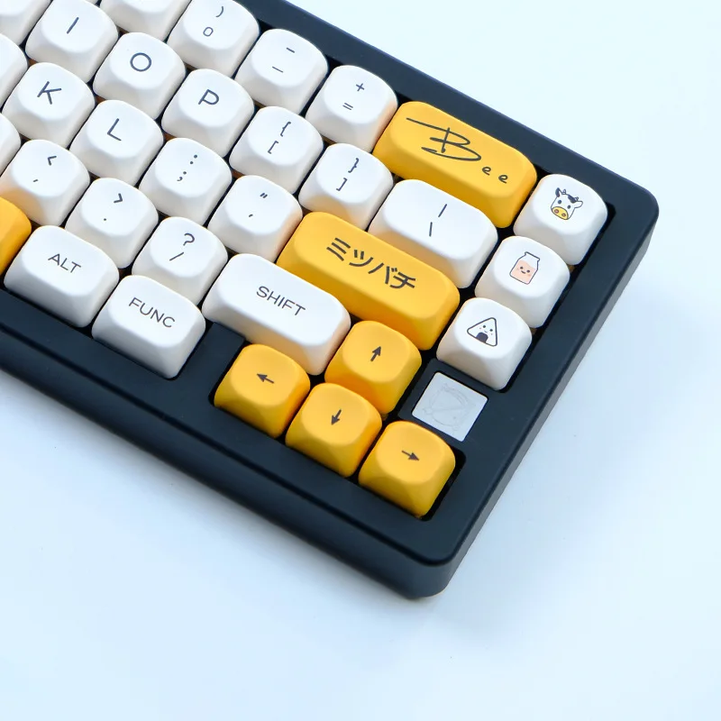 

Honey milk theme MOA\ KOA height PBT material sublimation 138 key small full set through mechanical keyboard cap