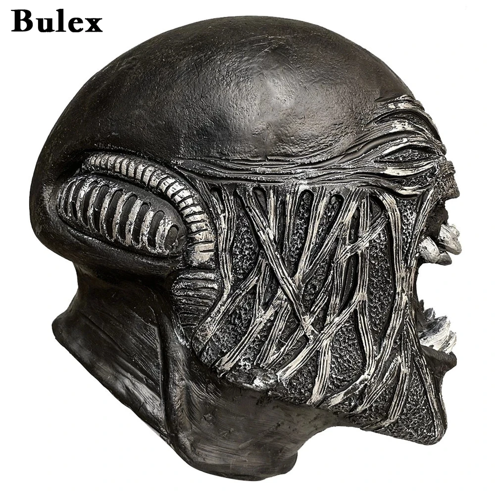 Bulex Alien Predator Cosplay Latex Mask Horror Helmet Monster Masks Halloween Masquerade Party Carnival Costume Prop