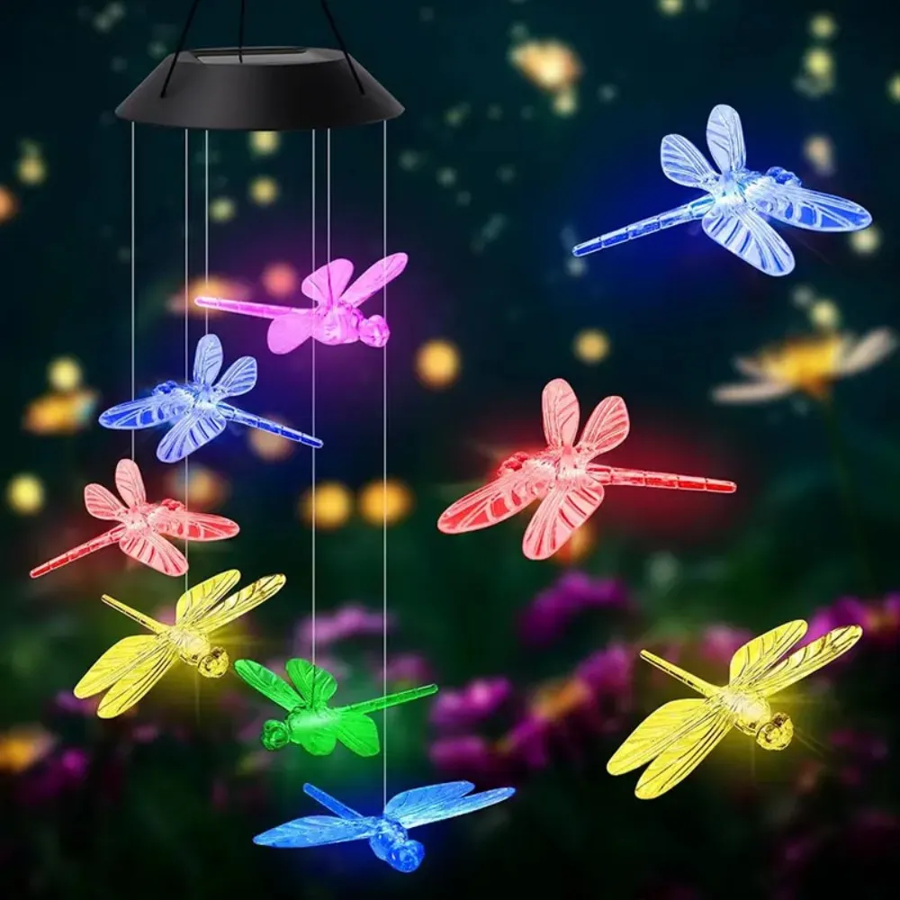 

Outdoor Solar Wind chime solar wind chime garden decoration hanging solar lights for romantic outdoor garden decoration
