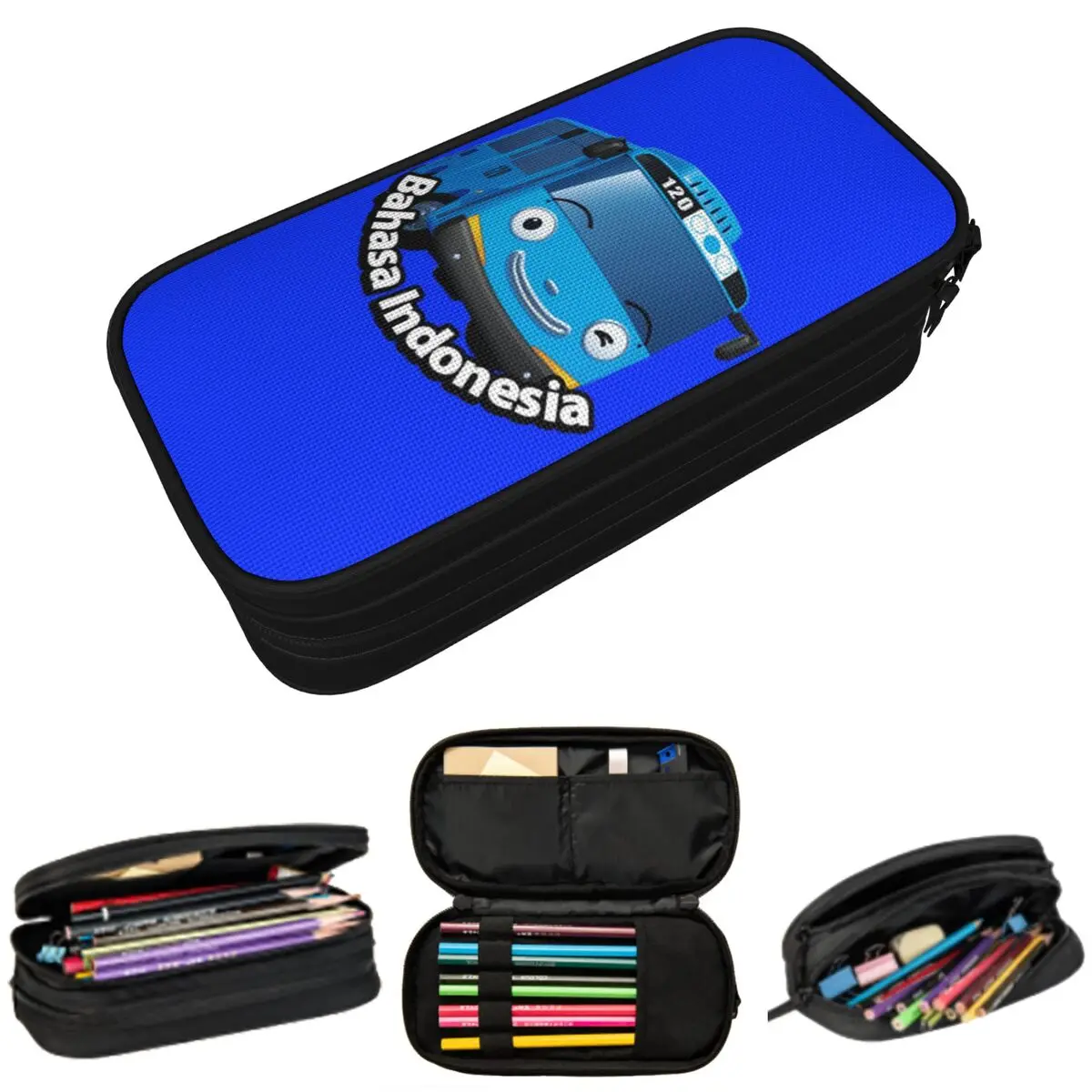 

Tayo The Little Bus Cartoon Pencil Case for Kids Gifts Pen Box Pencil Bag Stationery Supplies Pen Holder Bag