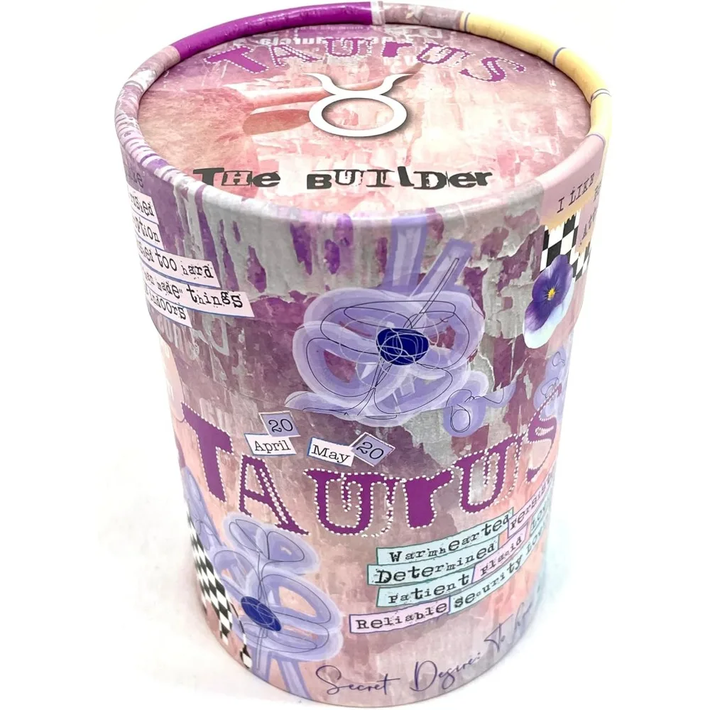 شمعة الصويا المعطرة بالياسمين في وعاء سيراميك قابل لإعادة الاستخدام، 12.3 أونصة، وقت حرق 80 ساعة، حرق نظيف، هدية تحت عنوان التنجيم #6