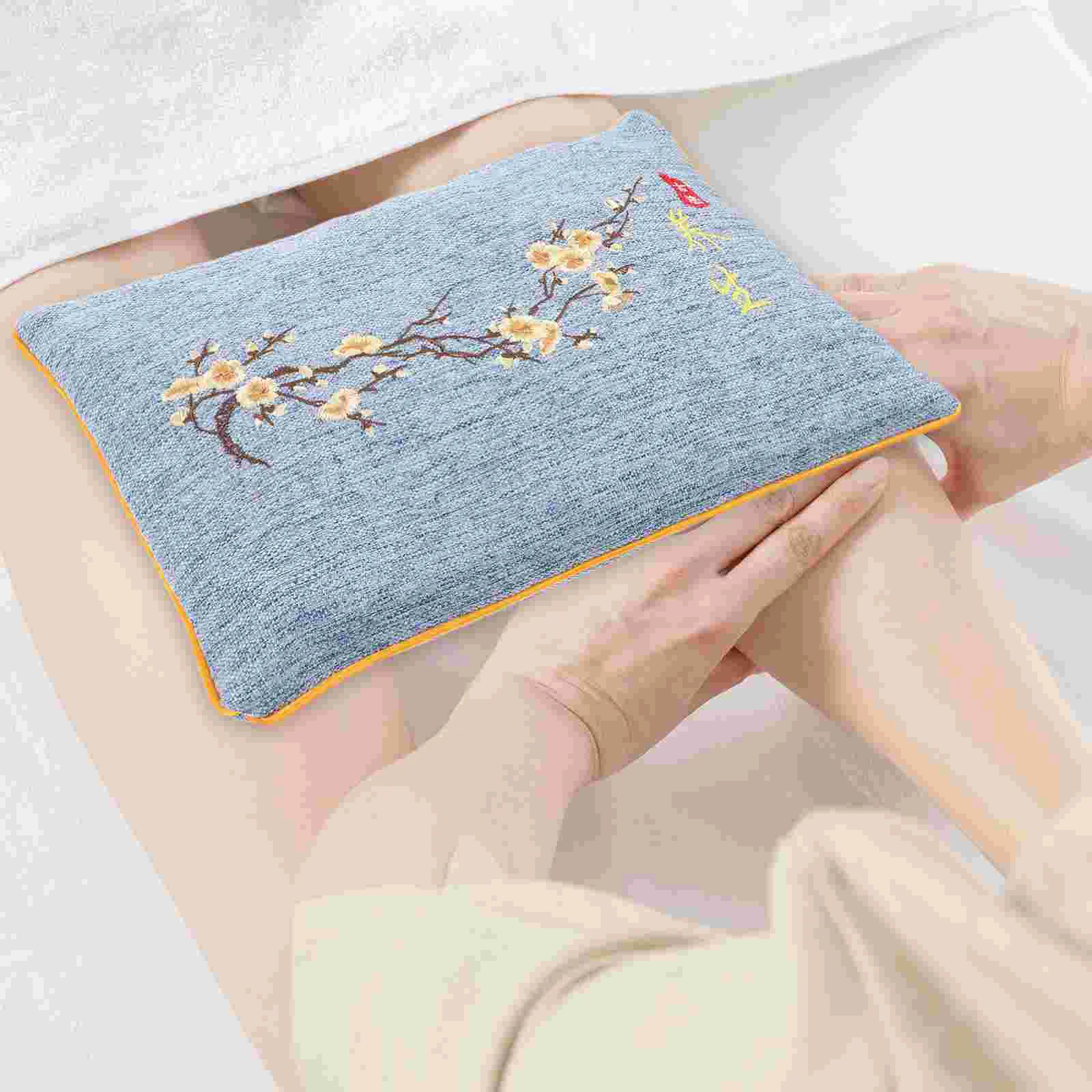 Microwavable Hot Neck Wrap Heating Pad Cotton Linen Sea Salt Bag for Shoulder Neck Pain Relief Reusable Gift