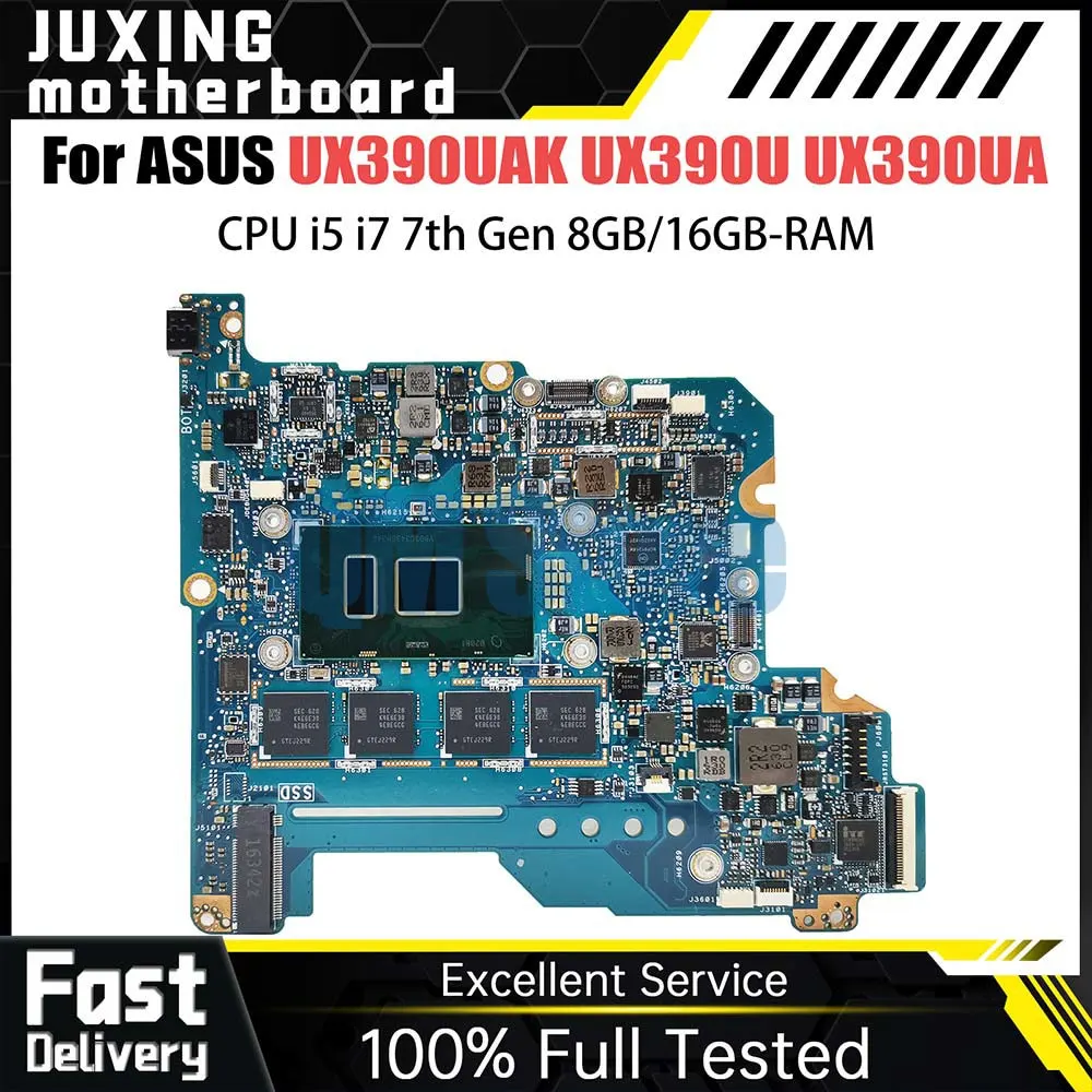 

UX390UAK Laptop Motherboard For ASUS ZenBook UX390U UX390UA UX390UAK Notebook Mainboard with CPU i5 i7 7th Gen 8GB 16GB-RAM