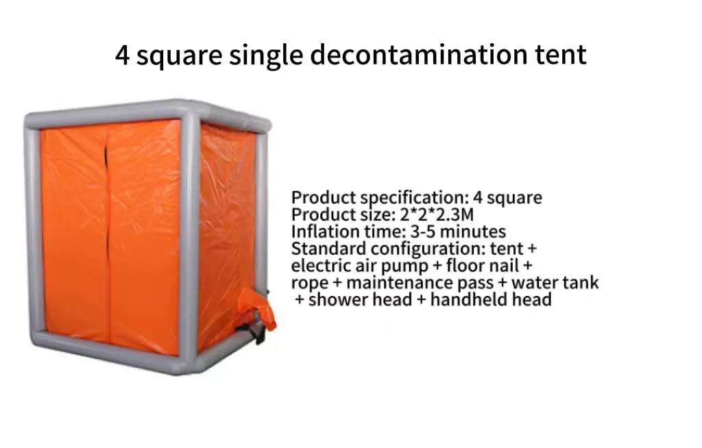 Emergency Medical Inflatable PVC Tents Outdoor Disinfection Decontamination Civil Relief Rescue Made Fabric Camping