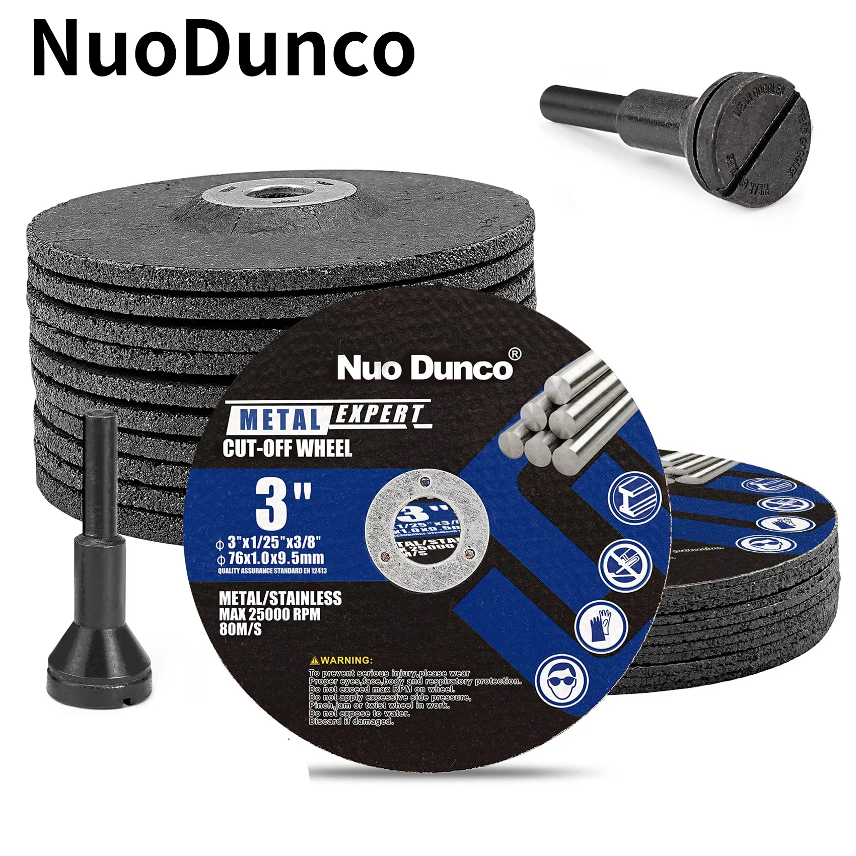 12Pcs Set 75mm Angle Grinder Wheel Mini Circular Saw Blade Metal Cutting Disc With Mounting mandrel For Metal Cutting & Grinding