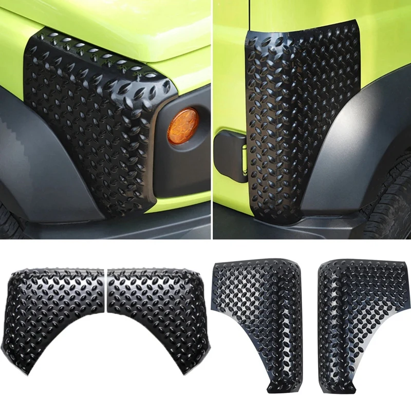 4Pcs/Set Front Rear Fender Tailgate Angle Wrap Guard Cover For Suzuki Jimny JB64 JB74 2019-2023 Exterior Corner Cover