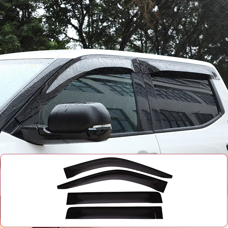 

ABS Car Exterior Visor Vent Shades Window Sun Rain Guard Deflector Car Accessories For TOYOTA TUNDER 2022-2023