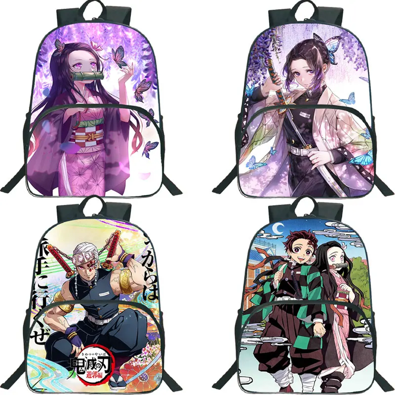 Japan Anime Demon Slayer Kimetsuno Yaiba Rugzak Jongens Meisjes Cartoon Schooltas Kinderen Boekentas Tieners Zip Travel Mochila Mujer