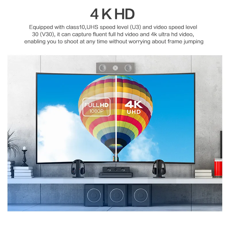 Hochgeschwindigkeits-SanDisk Microsd-Speicherkarte U3 C10 A2 V30 4K Extreme Pro Micro SD-Karte bis zu 200 Mbit/s Flash-TF-Karte für Telefonkamera – Detail 4
