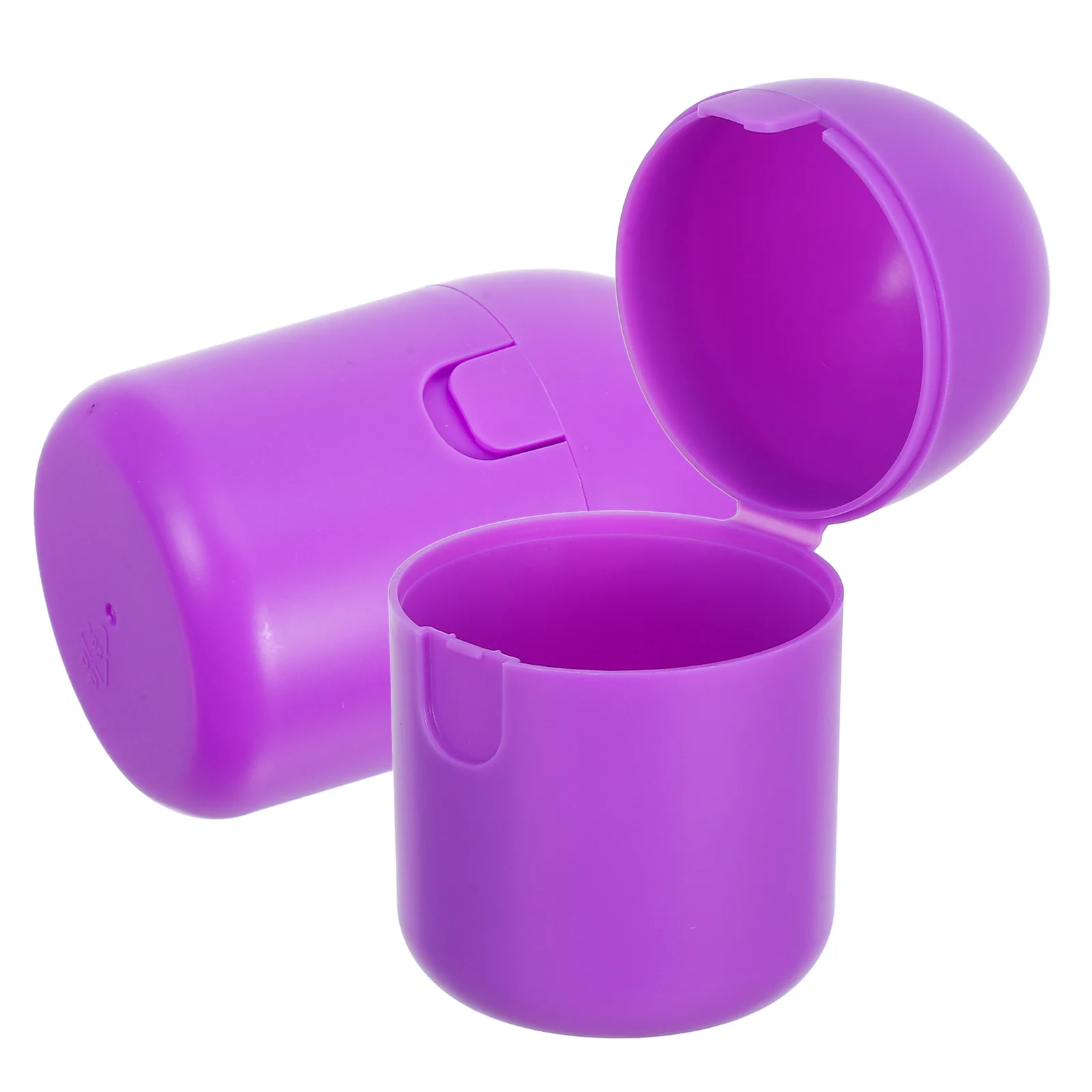 

2pcs Menstrual Storage Box Portable Organizer Purple Travel Storage Organizer Pouch Reusable Plastic Container