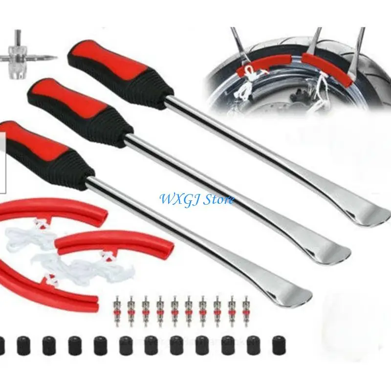 

37JE Tire Spoons Dirt Bike Motorcycle Tire Spoon Set Tire Changing Spoons Lever Kits