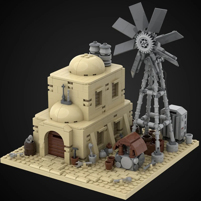 898 PCS MOC Tatooine Modular Building Combination Set Technology Creative Building Block Children Education Toys Birthday Gifts