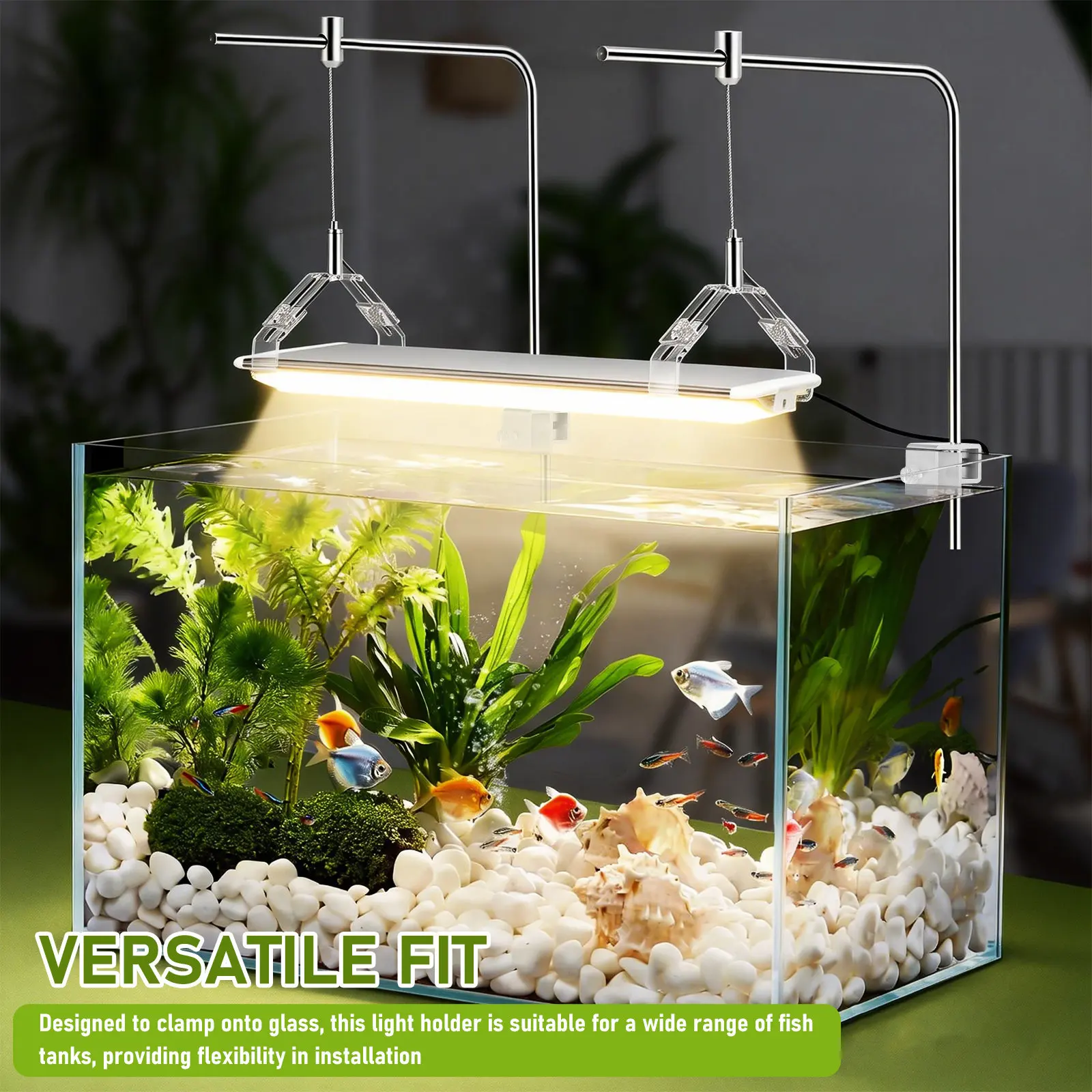 ที่วางโคมไฟตู้ปลา 2 ชิ้น รองรั - Aquarium Fish Light บทวิจารณ์และราคา