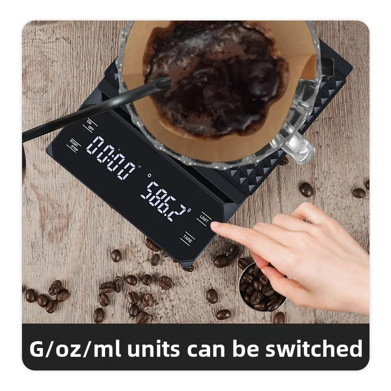Báscula electrónica de cocina casera báscula de pesaje de café de precisión báscula Digital para hornear alimentos de alta precisión