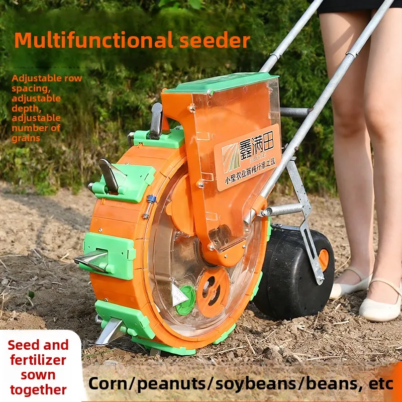 New Manual Corn Peanut Seeder Hand Push Planter for Soybean Peanut Sowing and Fertilizing