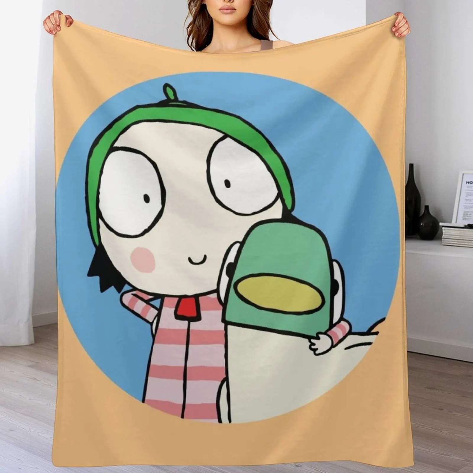 

Sarah and Duck Throw Blanket Loose Luxury Throw Decoratives for winter Blankets