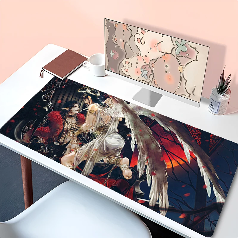 Mouse Pad Accessories Keyboard Pad Office Desk Mat Anime Mousepad Natural Rubber Anti Slip Gaming Tian Guan Ci Fu Extended Pad