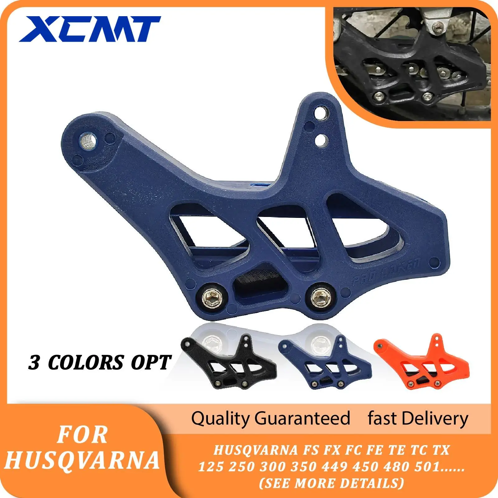 

Motorcycle Sprocket Chain Guide Guard For Husqvarna FS FX TE FC FE TC TX 125 250 300 350 449 450 480 501 2014-2021 Dirt Pit Bike