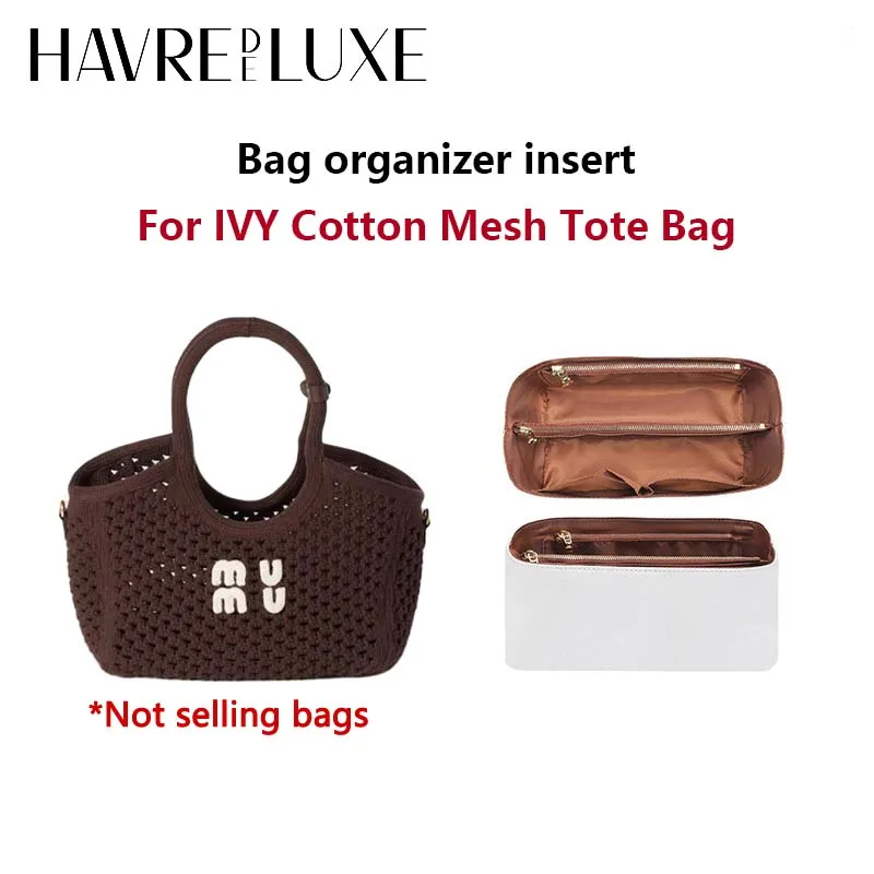 

Bag organizer insert For IVY Cotton Mesh Tote Bag durable lightweight bag support storage inner modification bag accessories