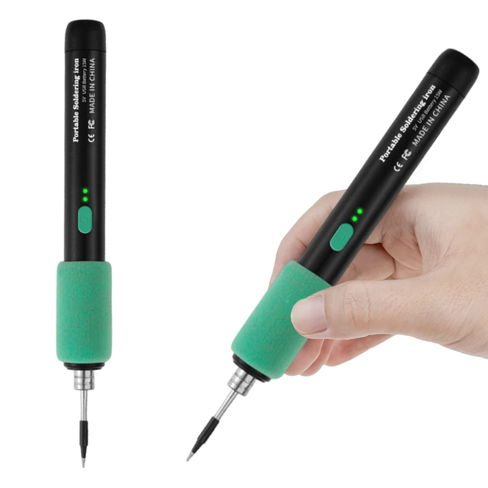 

5V 15W Cordless Soldering Iron Kit USB Rechargeable Portable Soldering Iron Temperature Adjustable Wireless Soldering Iron