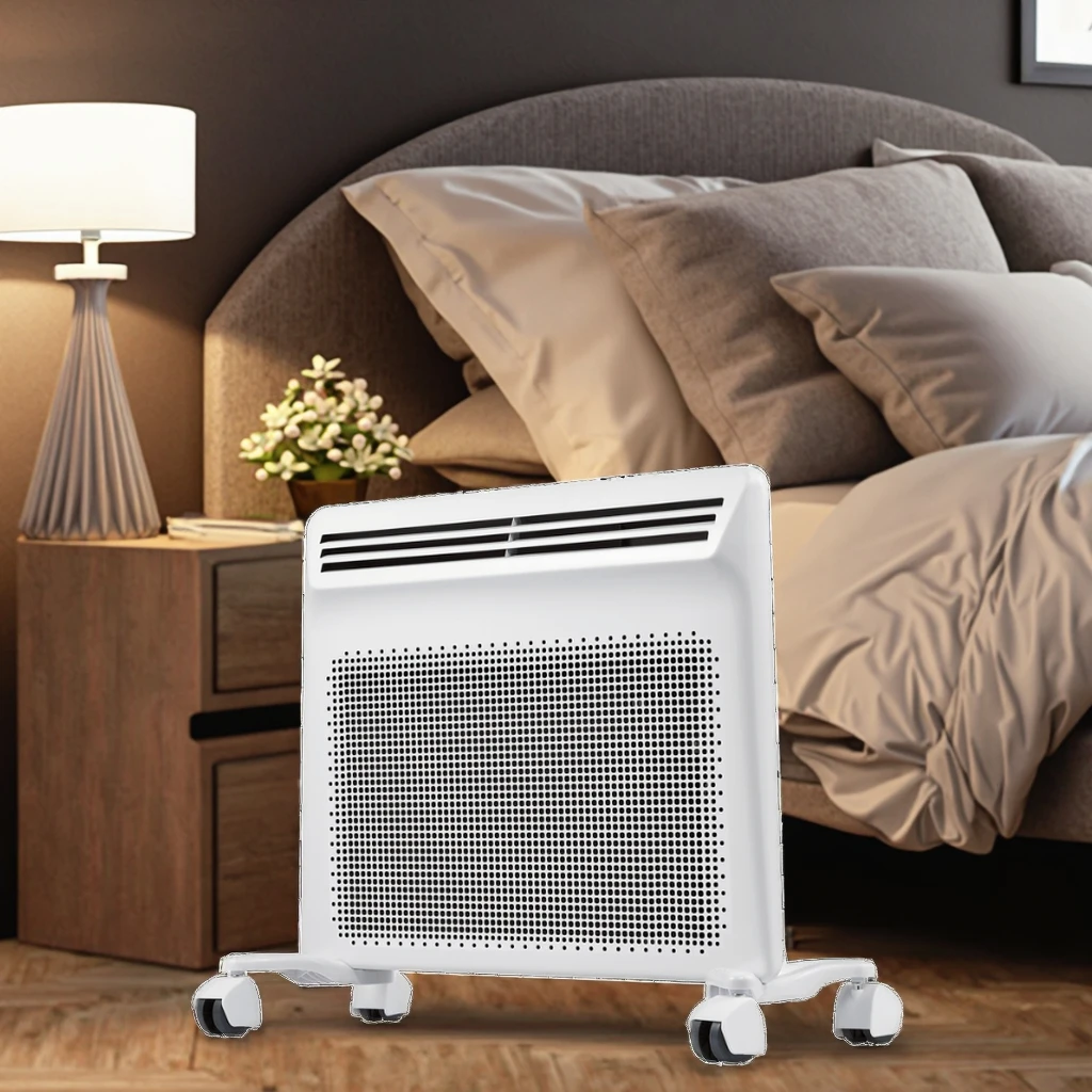 Portable Smart Convection Room Heater - Electric Free-Standing Heating System with User-Friendly Remote Control for Household