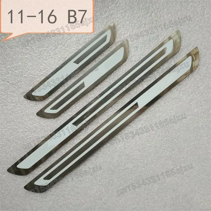 Stainless Steel Ultra Thin Door Sill Guard Anti-scratch Protection Car Styling For Volkswagen Passat B5 B6 B7 2010-2016