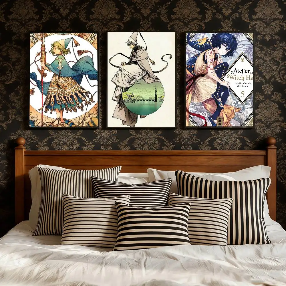 W-Witch Anime Hat A-Atelier Poster HD-Kunst Selbstklebend Wasserfest Wohnzimmer Schlafzimmer Bar Ästhetische Dekoration