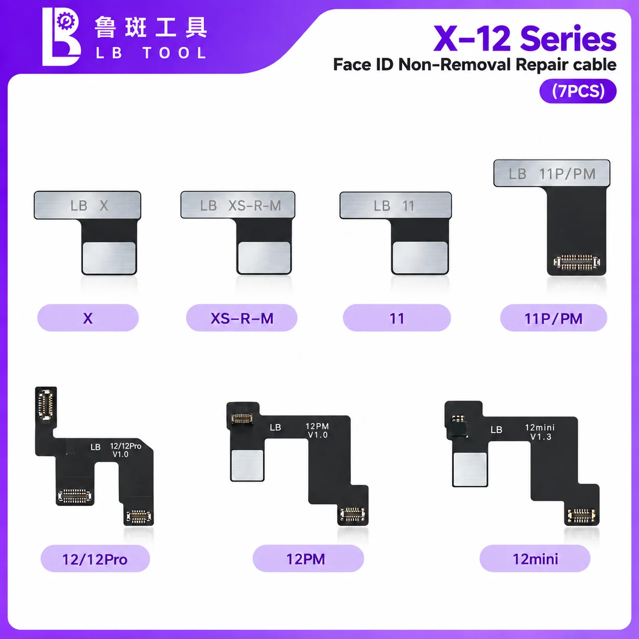 LB TOOL Face ID Dot Matrix Non Removal Repair Flex Cable L3 Activation Board for iPhone X 11 12 13 14 15 16 17 Pro Max