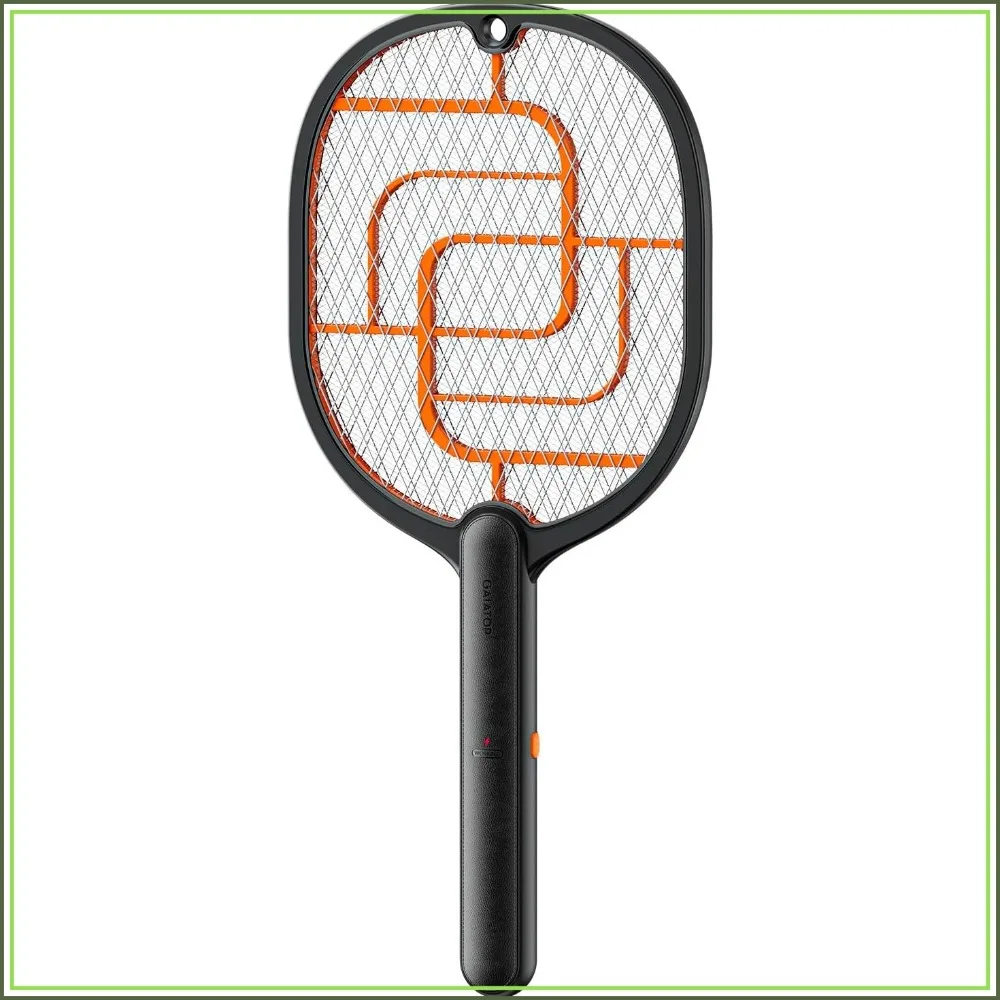 3800V Electric Fly Swatter, Battery Powered Bug Zapper Racket, 3-Layer Safety Mesh for Indoor Outdoor Use
