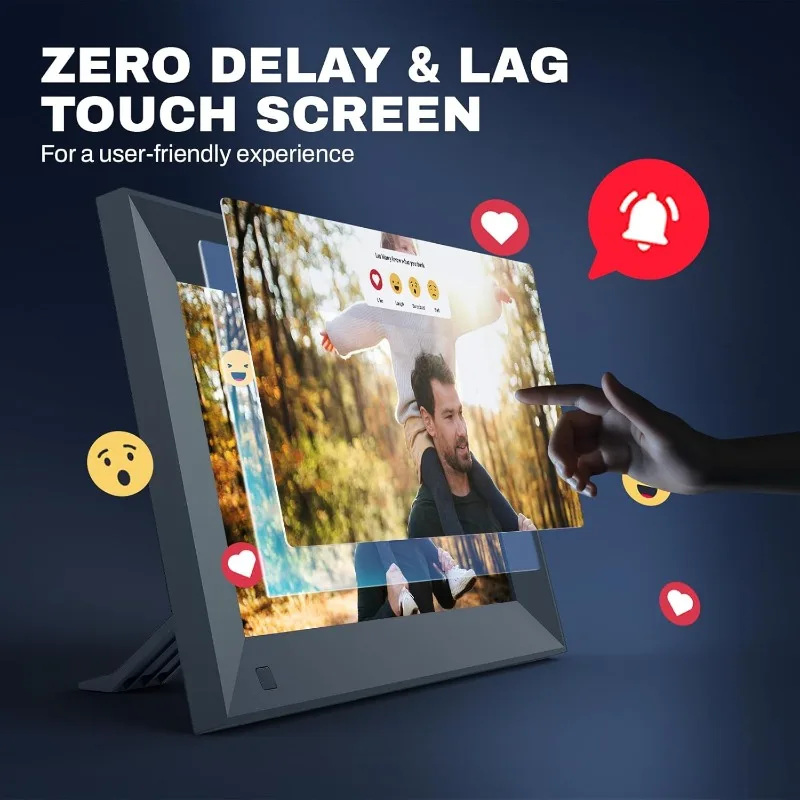 إطار صور رقمي ذكي واي فاي مقاس 8 بوصات مع شاشة لمس 1280 × 800 عالية الدقة IPS، إطار رقمي إطار واي فاي 16 جيجابايت، حائط #3