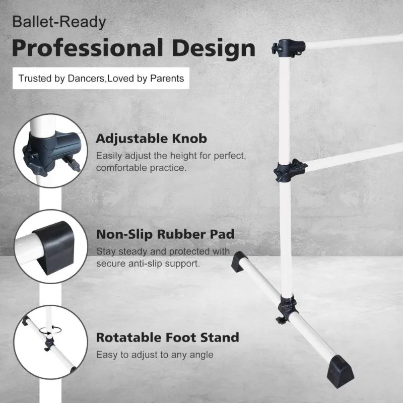 4FT Ballet Pole Dance Practice Pole Portable Independent Ballet Pole