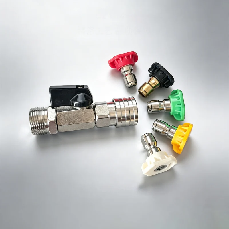 High Pressure Washer Ball Valve M22-14mm/15mm To 1/4 Quick Connector for Power Washer Hose Control Water Flow Switch