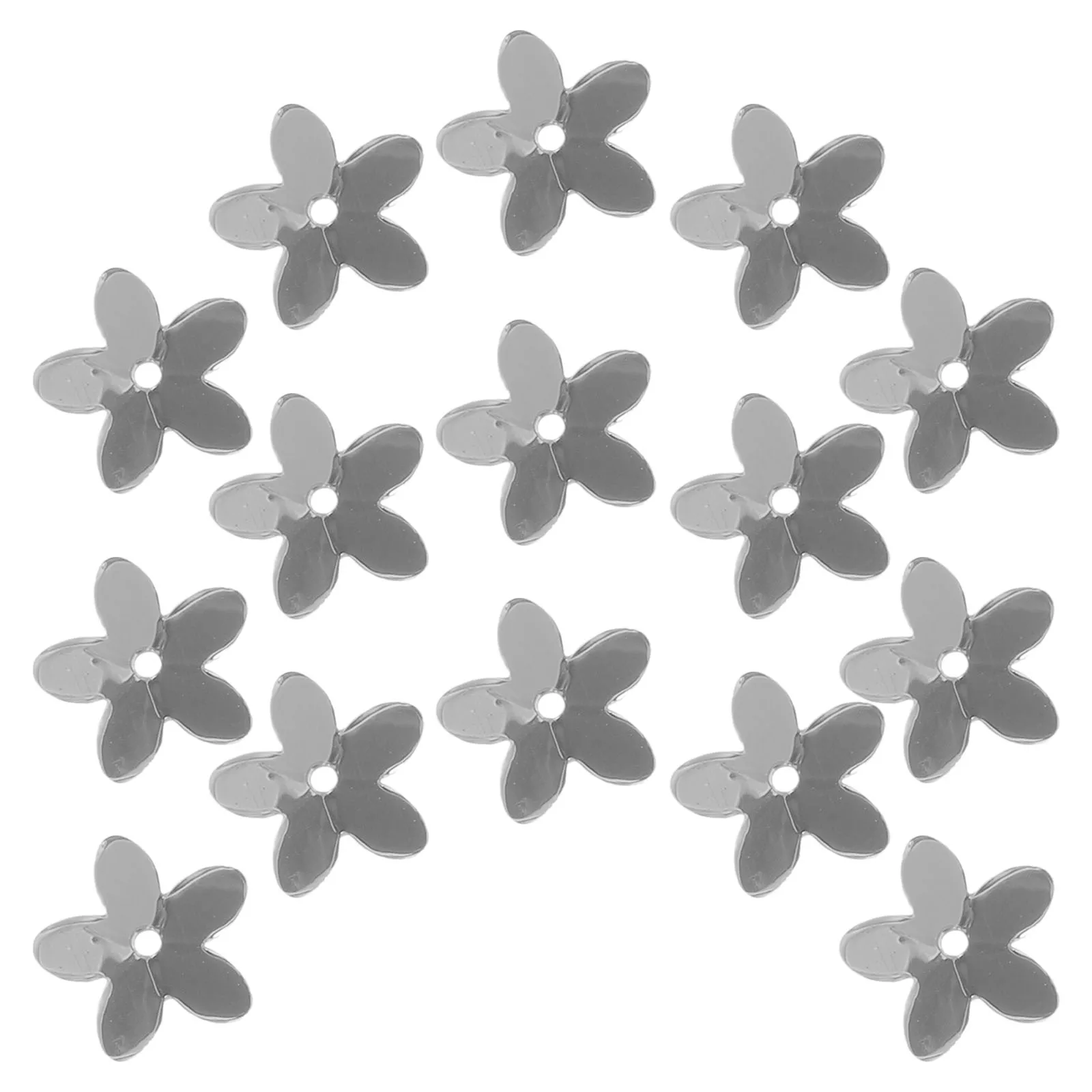 

1 set 50g Silver PVC Flower Beads Clothing Accessories Clothing Sequins Patches DIY Craft Decorations Embroidery Sewing