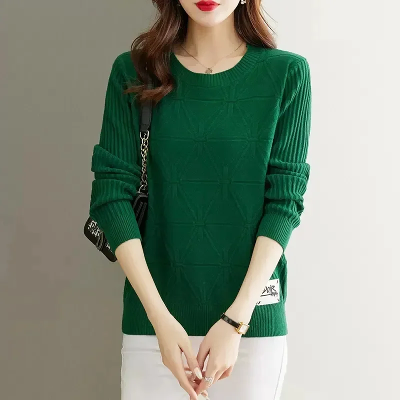Knitwear Bottoming Shirt Female High-Quality Sweater Women Autumn Winter 2026New Large Size 6XL Coat Fashion Pullover Jacket Top