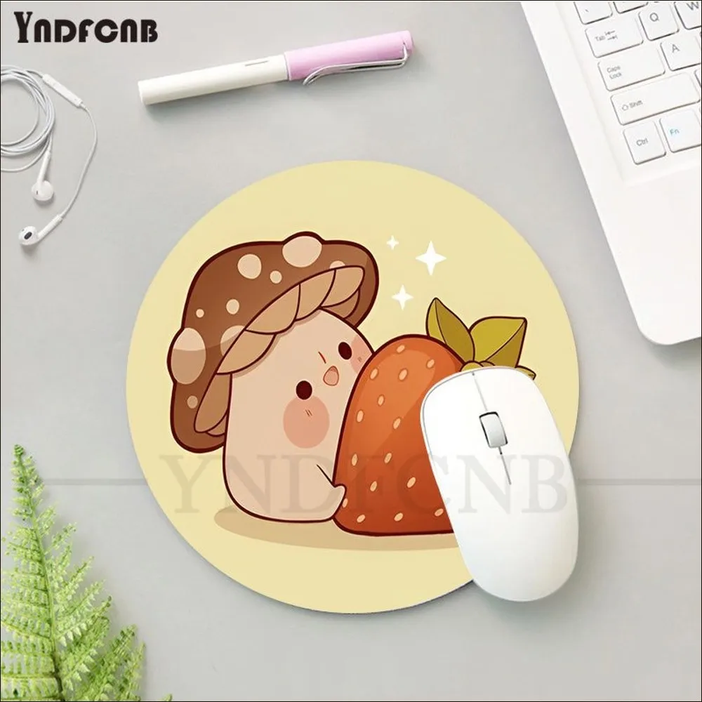 Pilz druck Mouse pad Runde benutzer definierte Haut Desktop-Schreibtisch matte Kawaii Gaming-Zubehör Schreib pad Mauspad für PC-Maus Teppich