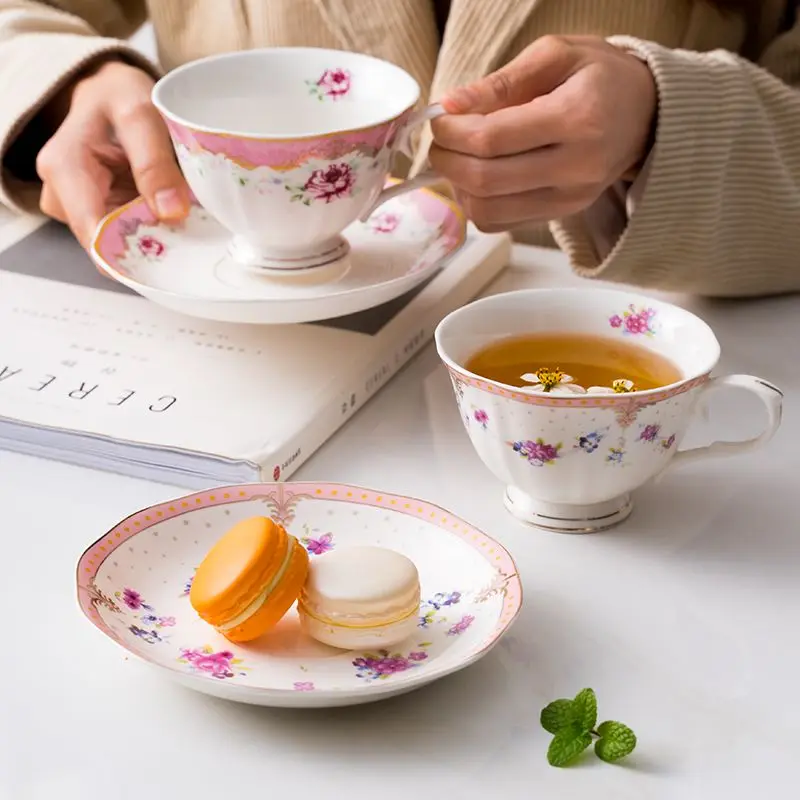 British foreign trade export ceramic coffee  household breakfast afternoon tea set flower tea  good-looking cup set view 5