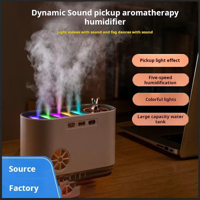 Automatic Aromatherapy Diffuser for Home Colorful Atmosphere Humidifier Sound Activation Dynamic Scents Spray Feature