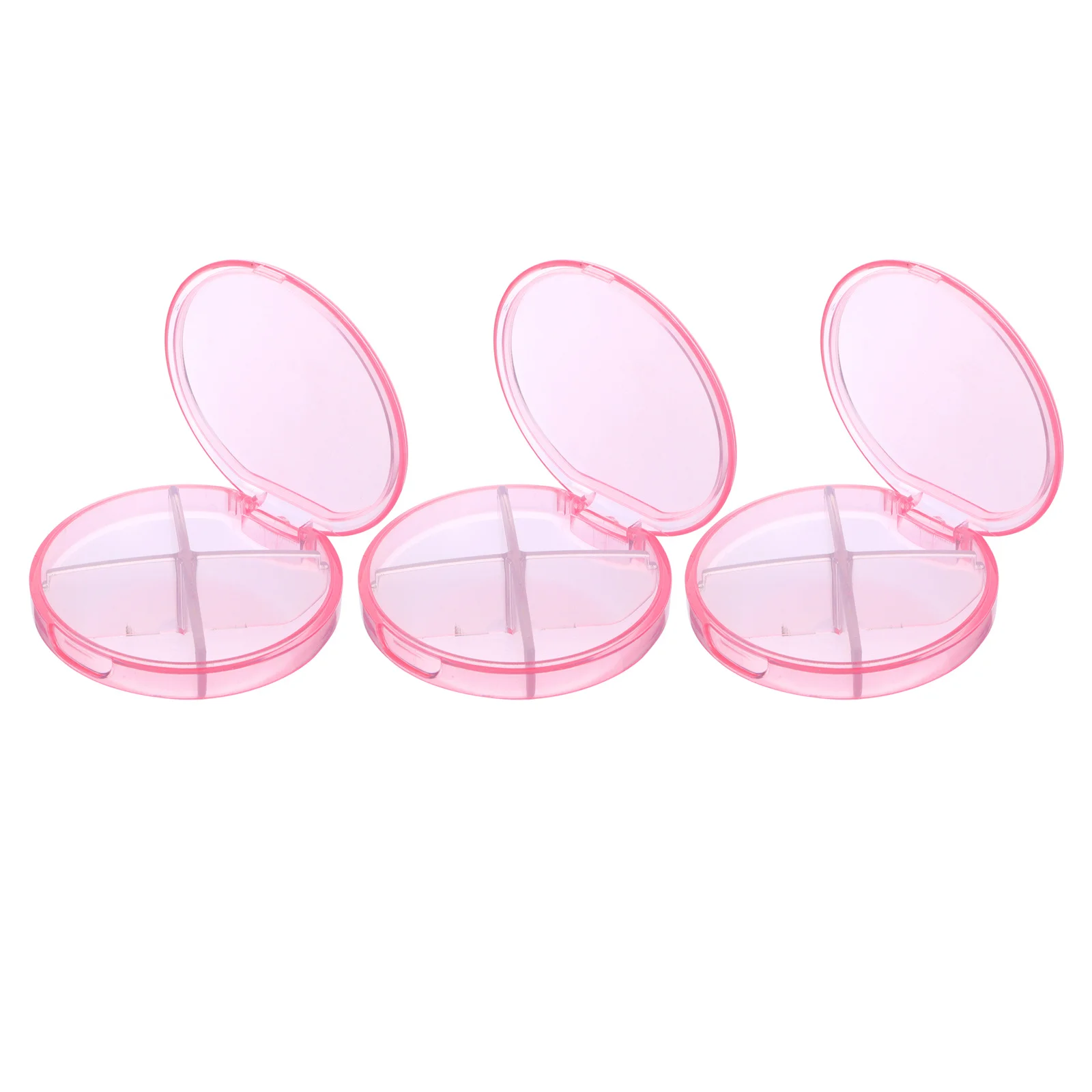 3Pcs 의학 정리함 휴대용 다기능 4 그리드 여행용 보관 용기 보석 장신구 일상 사용