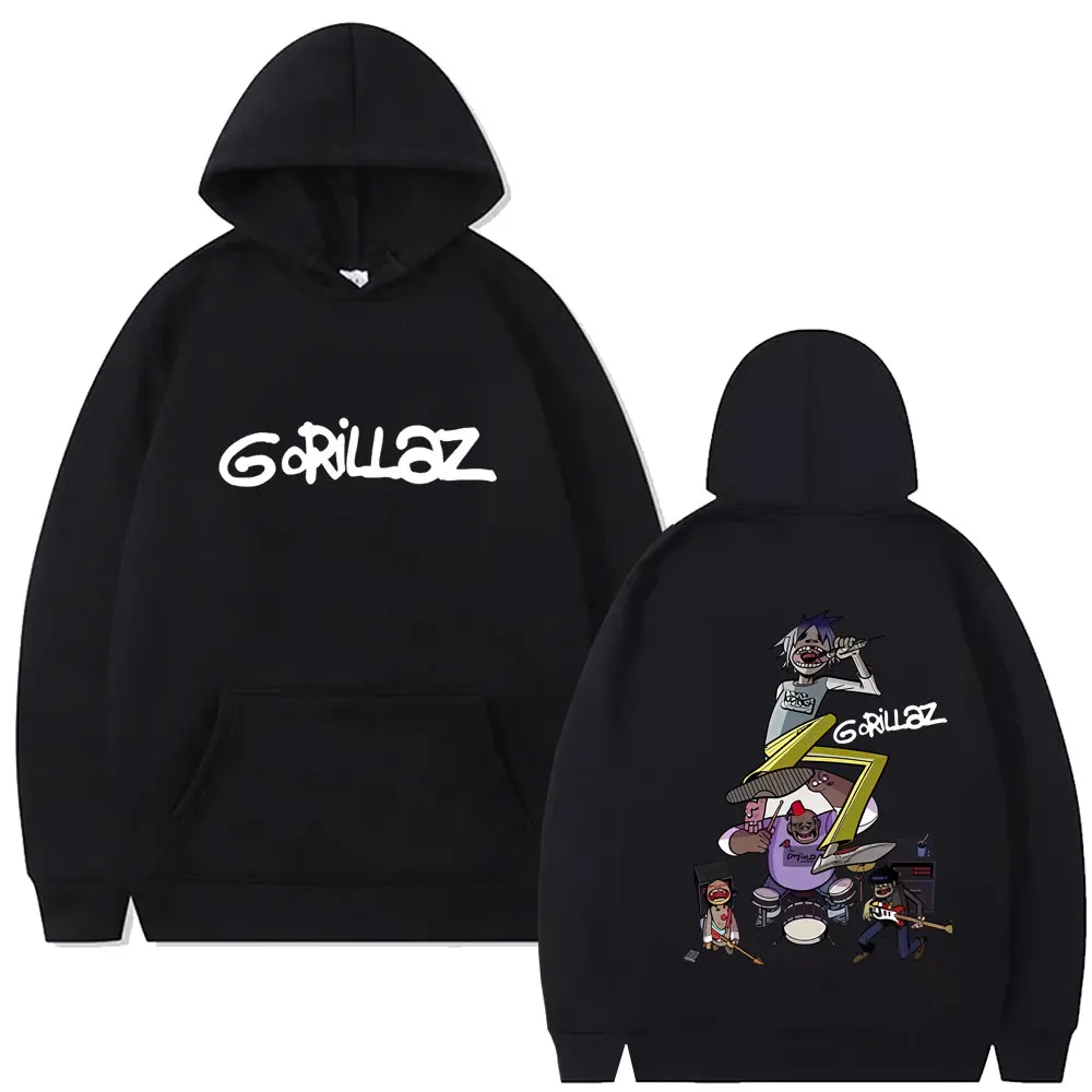 

Rock Band Gorillaz Graphic Hoodie Men Women Fashion Vintage Oversized Streetwear Unisex Casual Fleece Cotton Pullover Hoodies