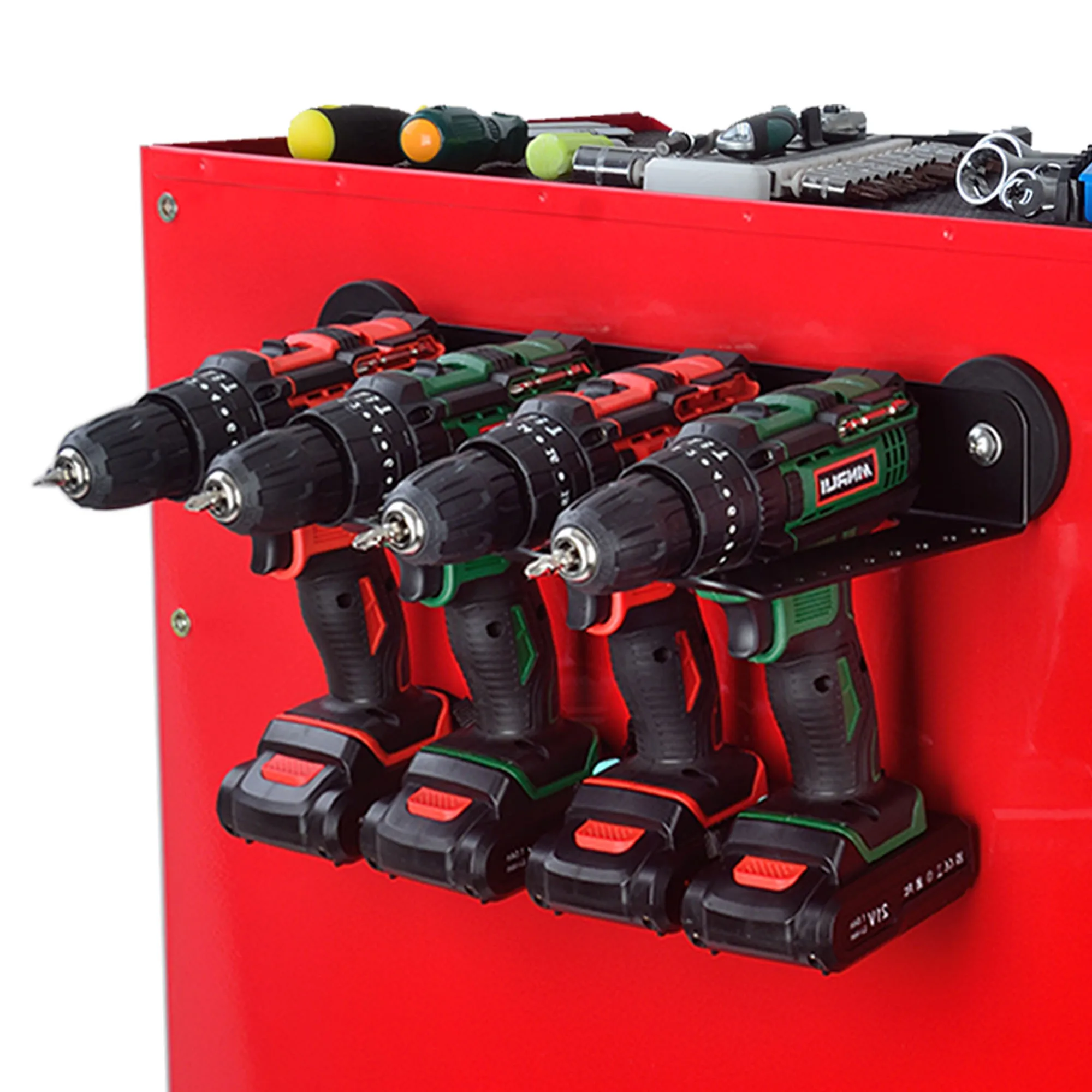 Power Tool Organizer Rack Magnetic Mount Drill Holde Utility Racks Tool Chest Workbench Repair Fixing