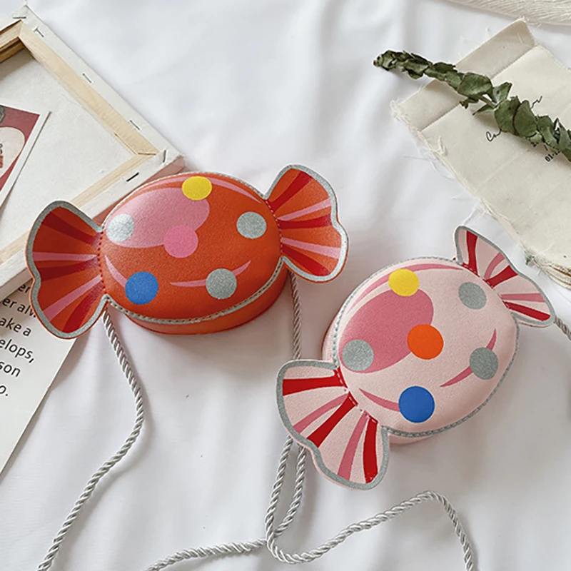 Kids Cute Candy Shoulder Bag Girls Crossbody Bag Messenger Bag PU Leather Small Handbag Bags Coin Purse